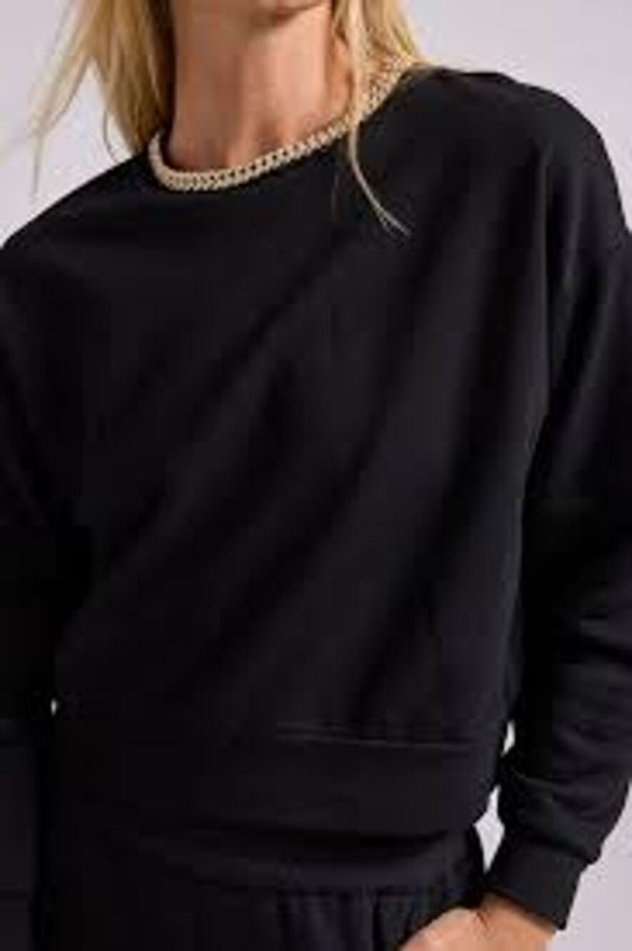 Generation Love Colina Black Sweatshirt Sweater Top L NEW Elevated Basics